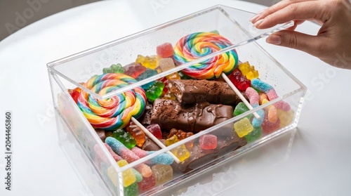 preparing a cake