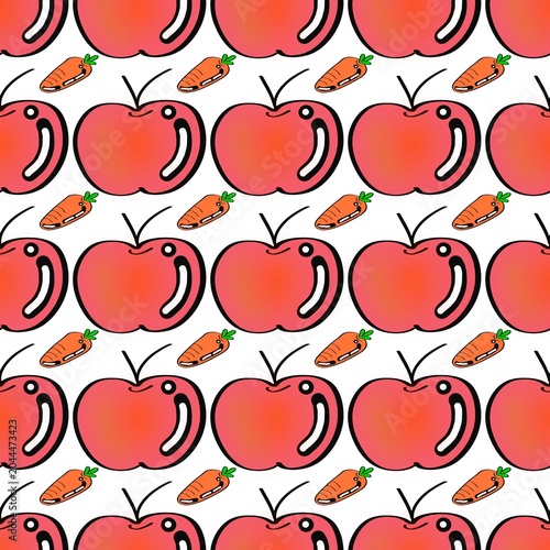 seamless pattern with apples