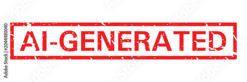 Photos AI Generated Stamp Grunge Rubber Seal Red Rectangle Label Vector Illustration Is