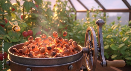 Steaming Nuts in a Greenhouse Environment.