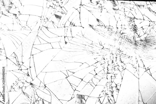 Abstraction of broken glass cracks. The texture of the damaged phone screen.