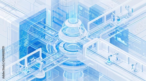Futuristic Corporate Healthcare Technology Dome Building Design