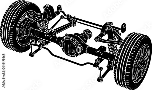 Quadro su tela UTV off-road vehicle silhouette Vector Art