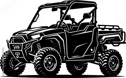 Canvastavla UTV off-road vehicle silhouette Vector Art