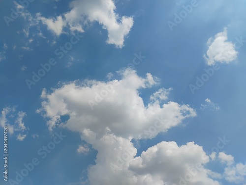 blue sky with white clouds