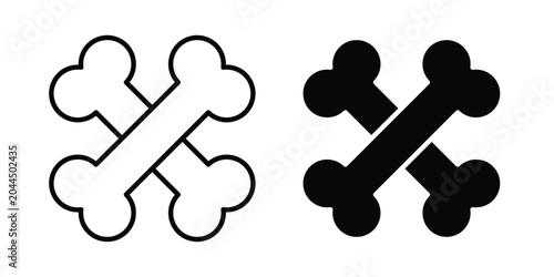 Bild auf Leinwand Bones icon stroke and solid black editable vectors