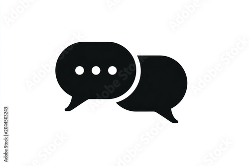 Black chat bubbles.