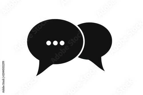 Black chat bubbles on.
