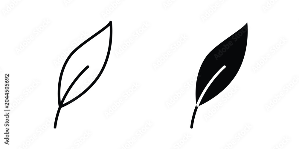 Fototapeta premium Feather icon stroke and solid black editable vectors