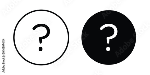 Canvastavla Interrogation icon stroke and solid black editable vectors