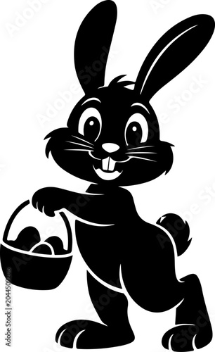 Easter Bunny Silhouette Collection Vector