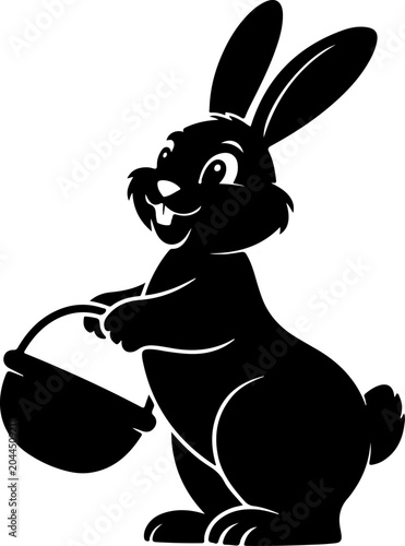 Easter Bunny Silhouette Collection Vector