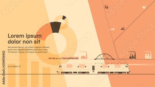 Cuadro en lienzo Freight rail transportation