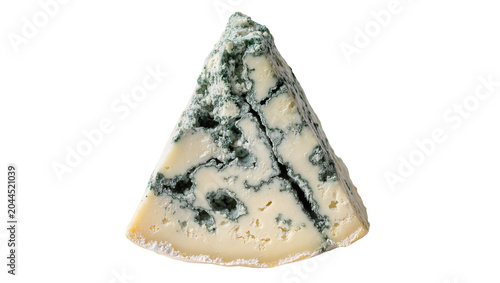 Konstfotografi Wedge of blue cheese with green mold veins
