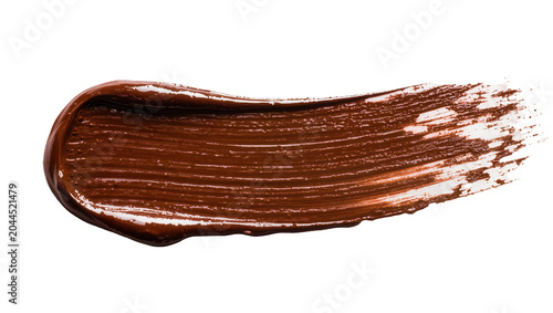 Photos Brown paint smear texture with glossy highlights