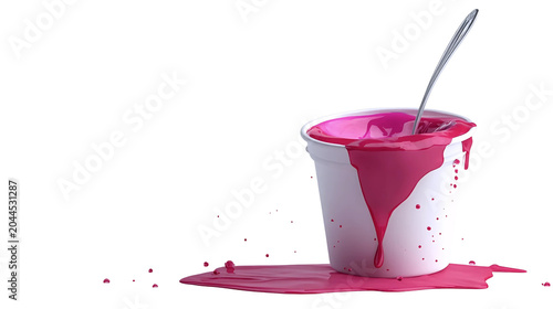 Spilled Yogurt Food Cup