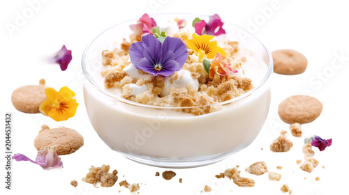 Artistic Yogurt Dessert Presentation