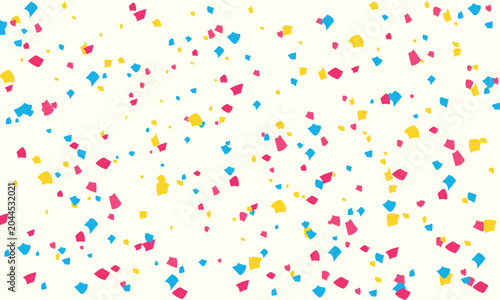 Colorful festive falling confetti abstract vector background