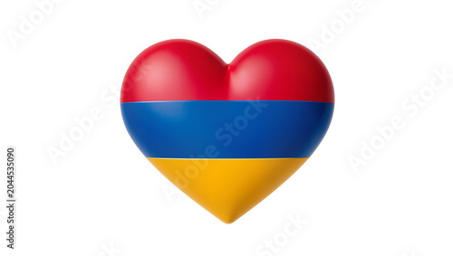 Foto Heart shape with Armenian flag colors red blue yellow