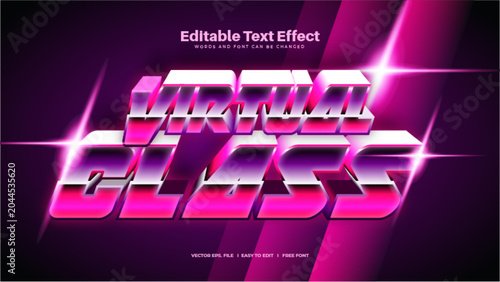 Bild auf Leinwand Virtual Class Text Effect