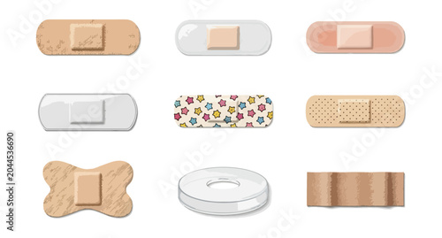 Assorted band aids illustration