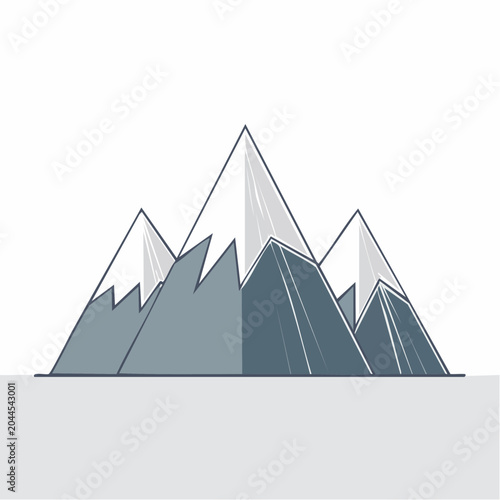 Stylized Mountain Range Illustration