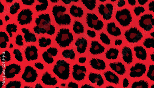 Photography Luxury red leopard fur vector background