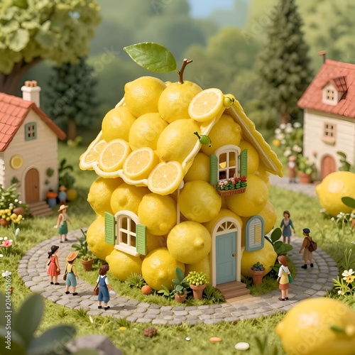 house with lemons