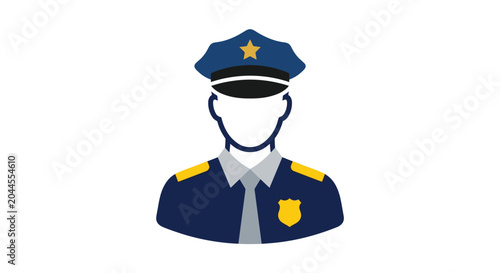 police officer flat icon law enforcement authority