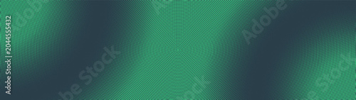 Halftone dots concentric grid pattern conceptual overlay texture ultra wide 32:9 aspect ratio mint green vector abstract background. Half tone ultrawide magnificent graphical abstraction for backdrops