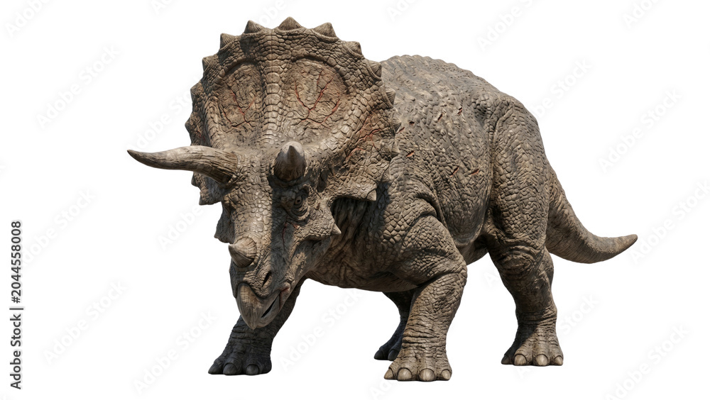 Fototapeta premium triceratops dinosaur on transparent background prehistoric animal