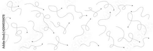 Photos Squiggly arrows doodle set