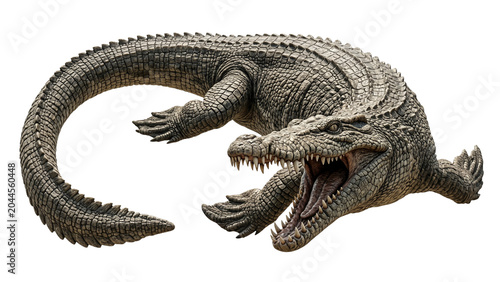 Obraz na plátně crocodile with open mouth on transparent background