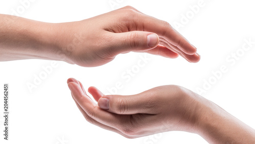 Canvastavla Two open hands cupped together palms facing up, fingers gently curved