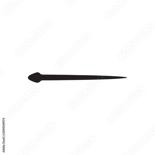 Straight snake silhouette icon vector illustration on white background