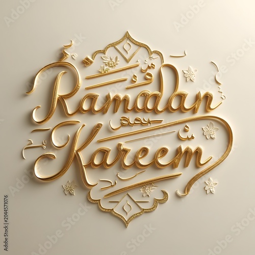 Golden background of Ramadan Kareem