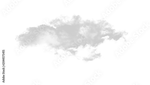 Realistic Fluffy White Cloud Isolated for Design Element