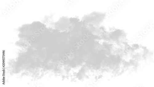 Soft white fluffy cloud isolated on transparent background for design