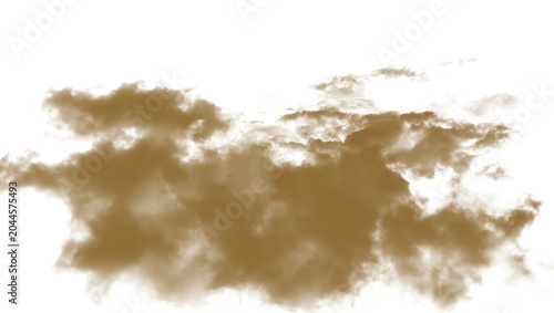 Isolated Brown Smoke or Dust Cloud Textured Effect