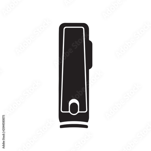 Nail clipper silhouette icon vector illustration on white background