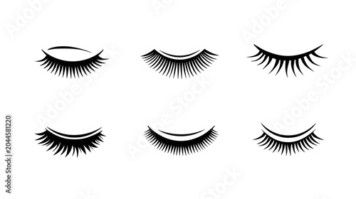 Photos Variety of Artistic Eyelash Designs Showcasing Different Styles and Textures for