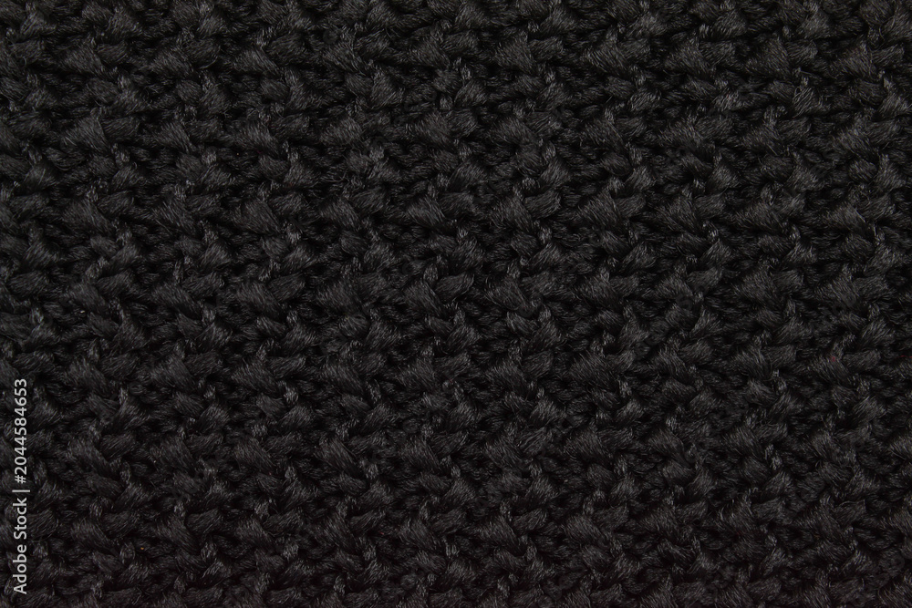 Fototapeta premium black wool knitted texture and background