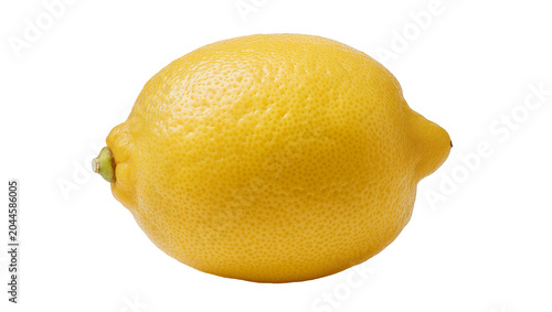 Tableau sur toile Whole yellow lemon with textured rind and stem nub