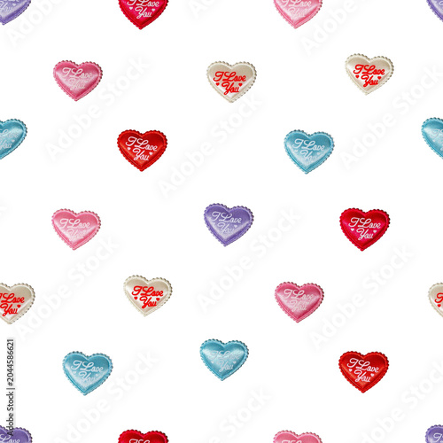 Seamless pattern with school accessories for dolls