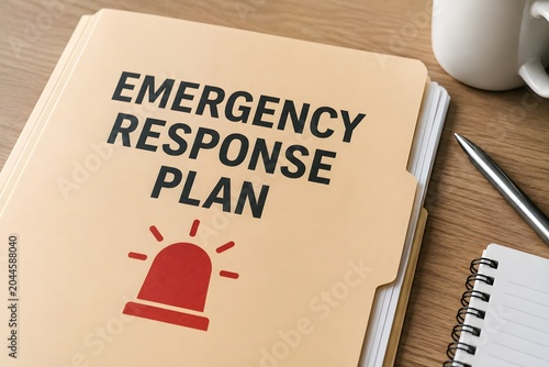 Emergency response plan document for business continuity and disaster preparedness.