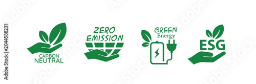 reducing CO2 emissions to stop climate change. green energy background