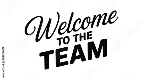 Quadro su tela welcome to the team typography design with modern hand lettering, employee onboa