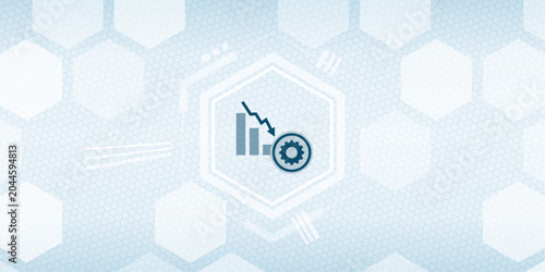 Foto Business performance analysis and financial decline concept with descending bar
