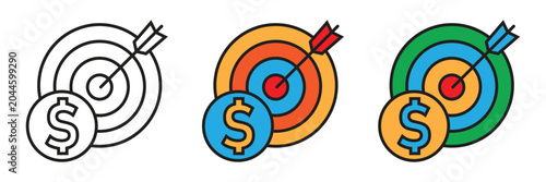 Fotografi Financial Target Icon Analysis or Targeted Investment