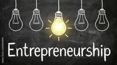 A vibrant conceptual chalk drawing on a blackboard illustrating the power of a single brilliant idea, symbolizing innovation, entrepreneurial spirit, and the bright path to business success